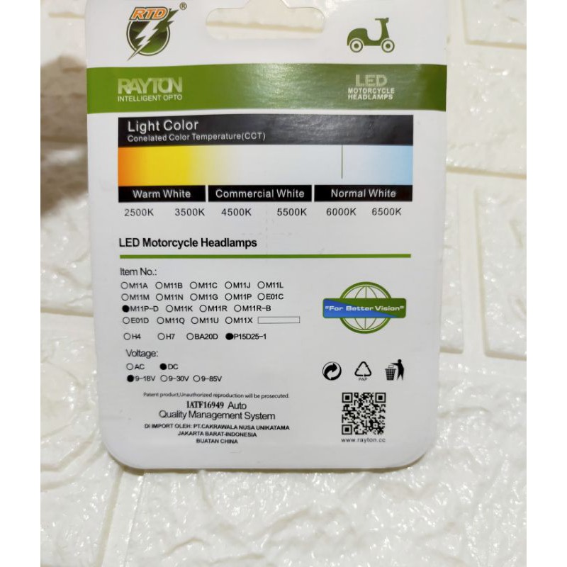 Lampu LED motor matic bebek H6 TDR 4mata Led