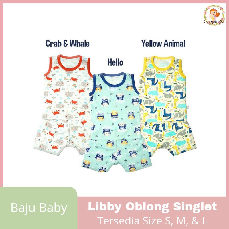 Libby Set Oblong Singlet Perlengkapan Setelan Pakaian Bayi Baru Lahir Bahan Soft Cotton Lembut By Mallpompaasi