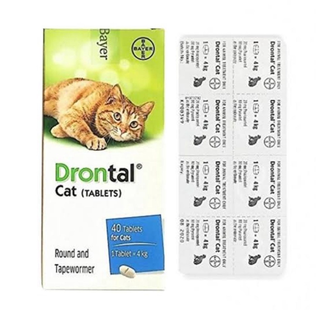 Obat Cacing Kucing / Drontal Cat 1 Tablet FEZONE