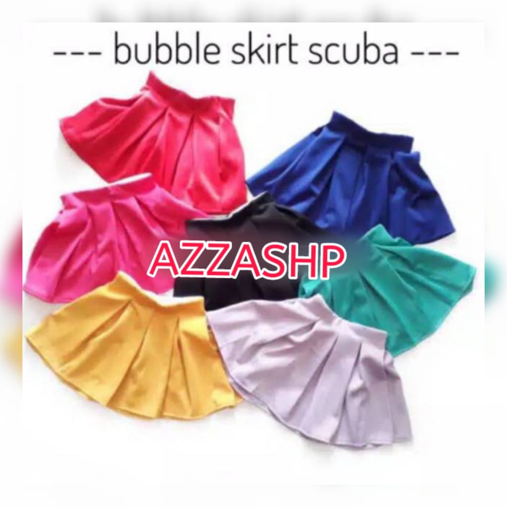 Bubble Skirt/ Rok Rempel Anak Scuba Premium