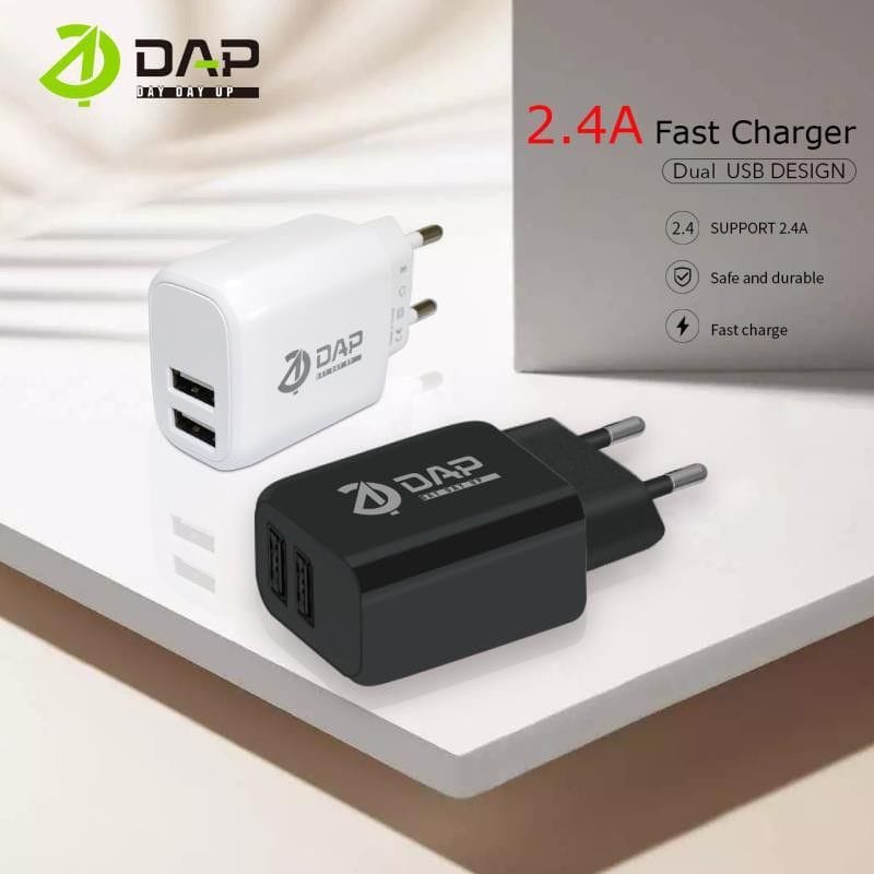 Travel Charger DAP D-A2N 2USB Micro Casan DAP D-A2N 2USB 2.4A ORIGINAL FAST CHARGING