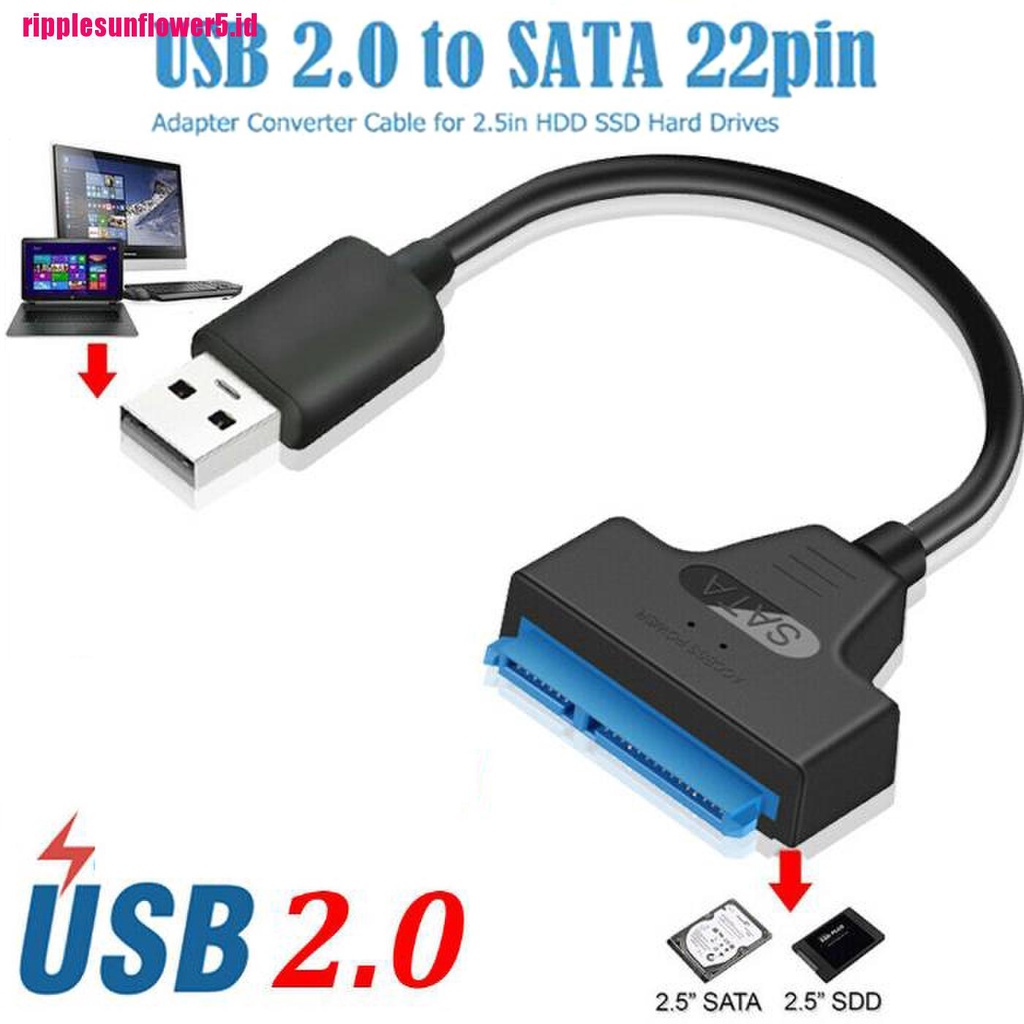 Kabel Adapter Converter Usb 2.0 To SATA 22pin Untuk Hard Disk SSD Laptop