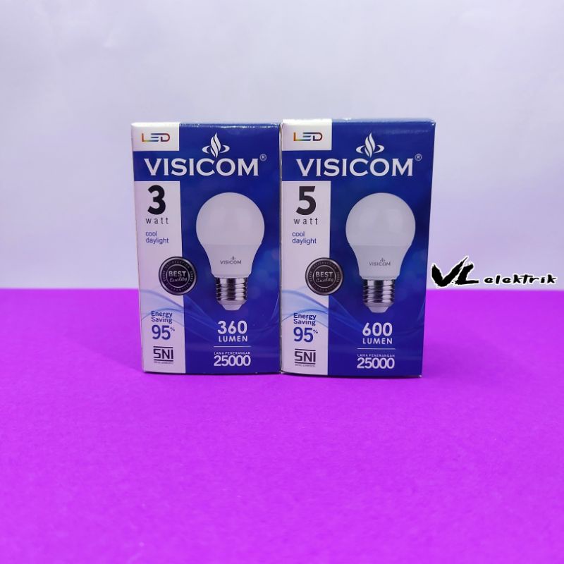 VISICOM LAMPU LED 5 WATT GARANSI RESMI 1 TAHUN