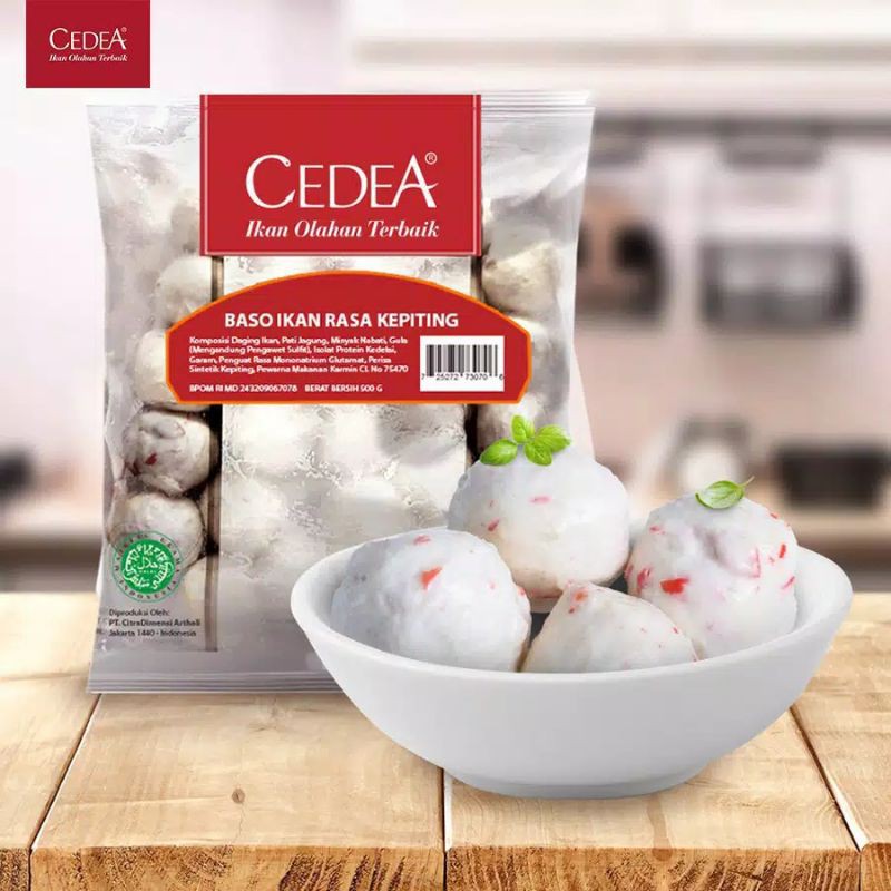 CEDEA Salmon Ball Shrimp Crab 500 g Halal | Baso Kepiting Udang