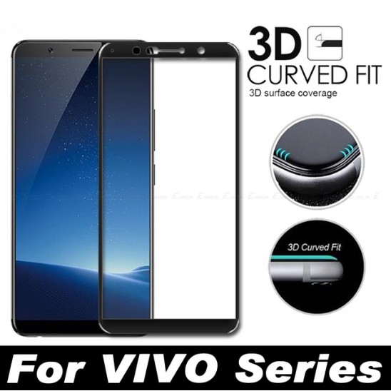 Vivo V11 V11pro V15 Y91 Y95 V9 V7 V7 V5 Y71 Tempered Glass Screen Protector Black White Gold 2.5d