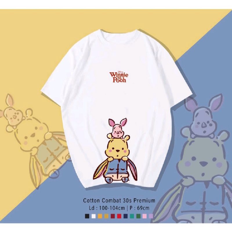 KAOS WINNIE THE POOH PIGLET EYOR/TSHIRT KATUN WINNIE THE POOH