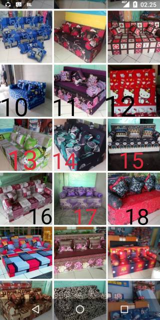 Pengganti cover/sarung sofabed no.1 uk-200x180x20/no.2 uk-200x160x20