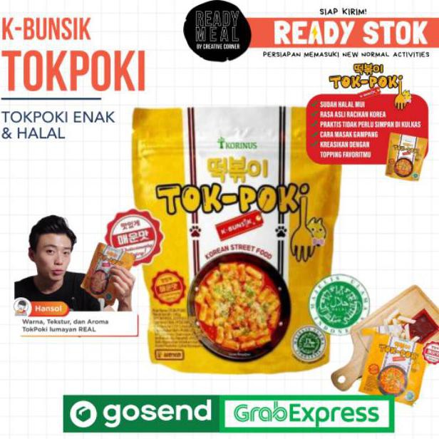

New Produk Korinus K - Bunsik Tokpoki / Tteokbokki / Toppoki / Tok-Poki Pedas Instan Halal Mui