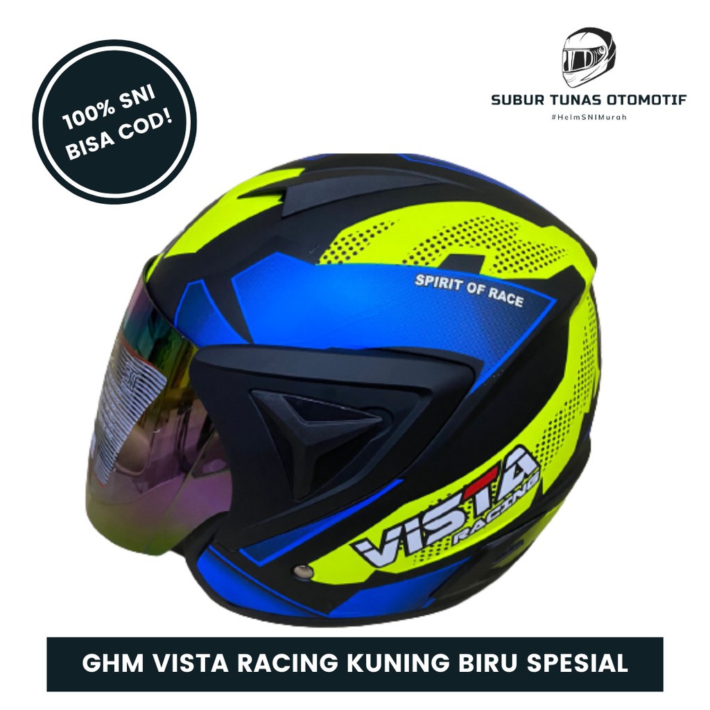 Helm Dewasa GHM Vista Racing Kaca Pelangi SNI Terlaris