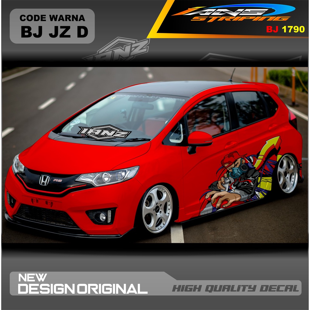 VARIASI STICKER MOBIL HONDA JAZZ MOBIL AGYA AYLA AVANZA DLL / STIKER VARIASI MOBIL / DECAL STIKER MOBIL