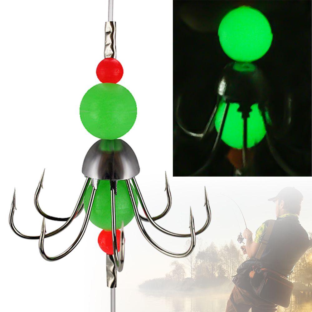 Preva Squid Hook Luminous Night Fishing Memimpin Memancing Alat Pancing String Hook