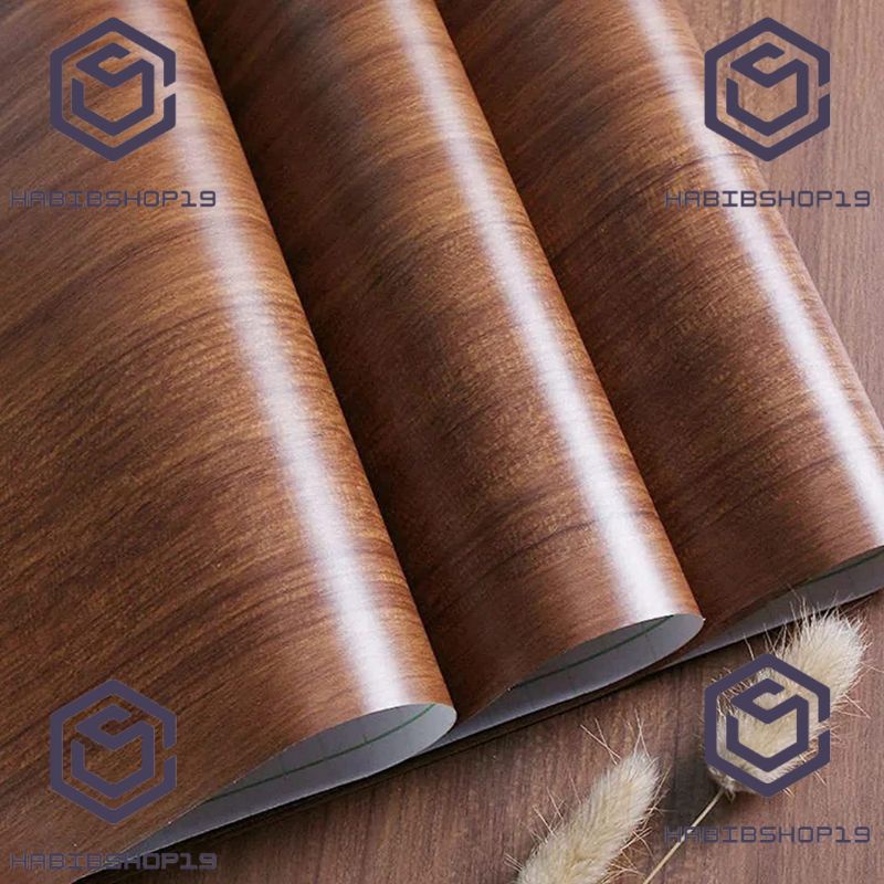 Wallpaper Dinding Motif Kayu Jati NEW 9sd10m x 45cm