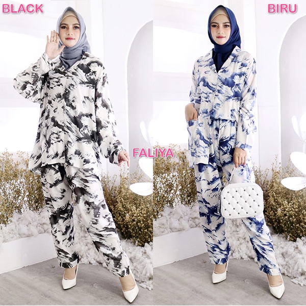 Piyama Tie Dye PP Faliya Bahan Rayon Piyama Jumbo