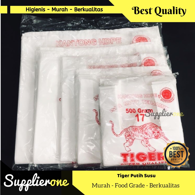 Plastik Putih / Plastik Tiger Putih Susu Kresek Putih / Plastik Tiger Merah Kresek Merah / dah