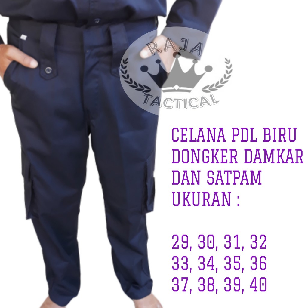 Celana PDL Biru Dongker Damkar Celana Panjang PMR SATPAM