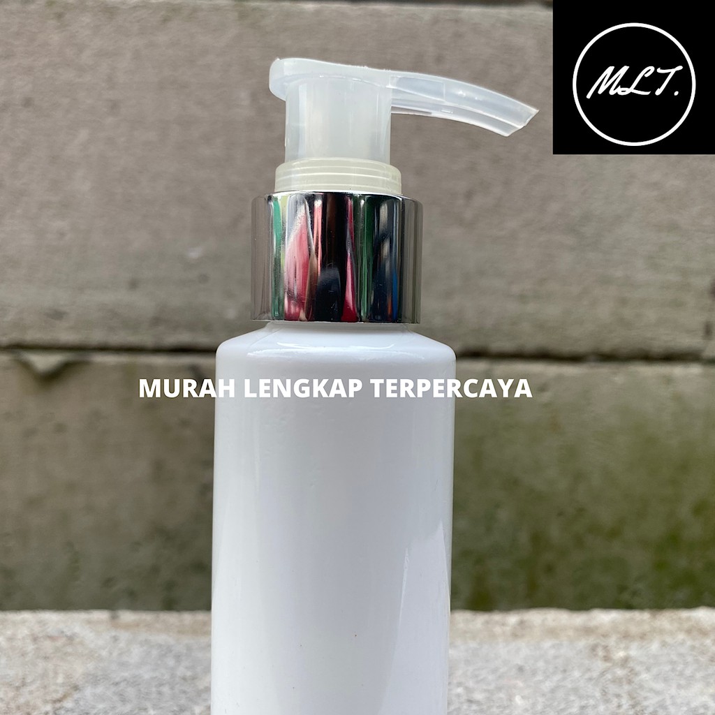 BOTOL PUMP LOTION 150ML RF PUTIH/ BOTOL RF 150ML PUTIH PUMP LOTION SILVER