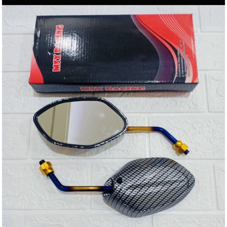 spion two tone tangkai pendek motor honda beat vario 110 125 supra kharisma dll