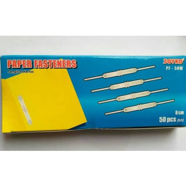 

Acco Paper Fastener JOYKO Putih/Ako Plastik/Pengikat Penjelit Kertas/