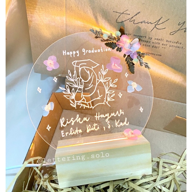 ACRYLIC LED, KADO ULTAH, KADO WEDDING