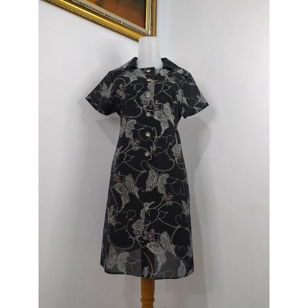 (BISA COD) Dress Vintage, Dress Bunga, Dress Tartan, Longdress, Dressmidi-Corak10