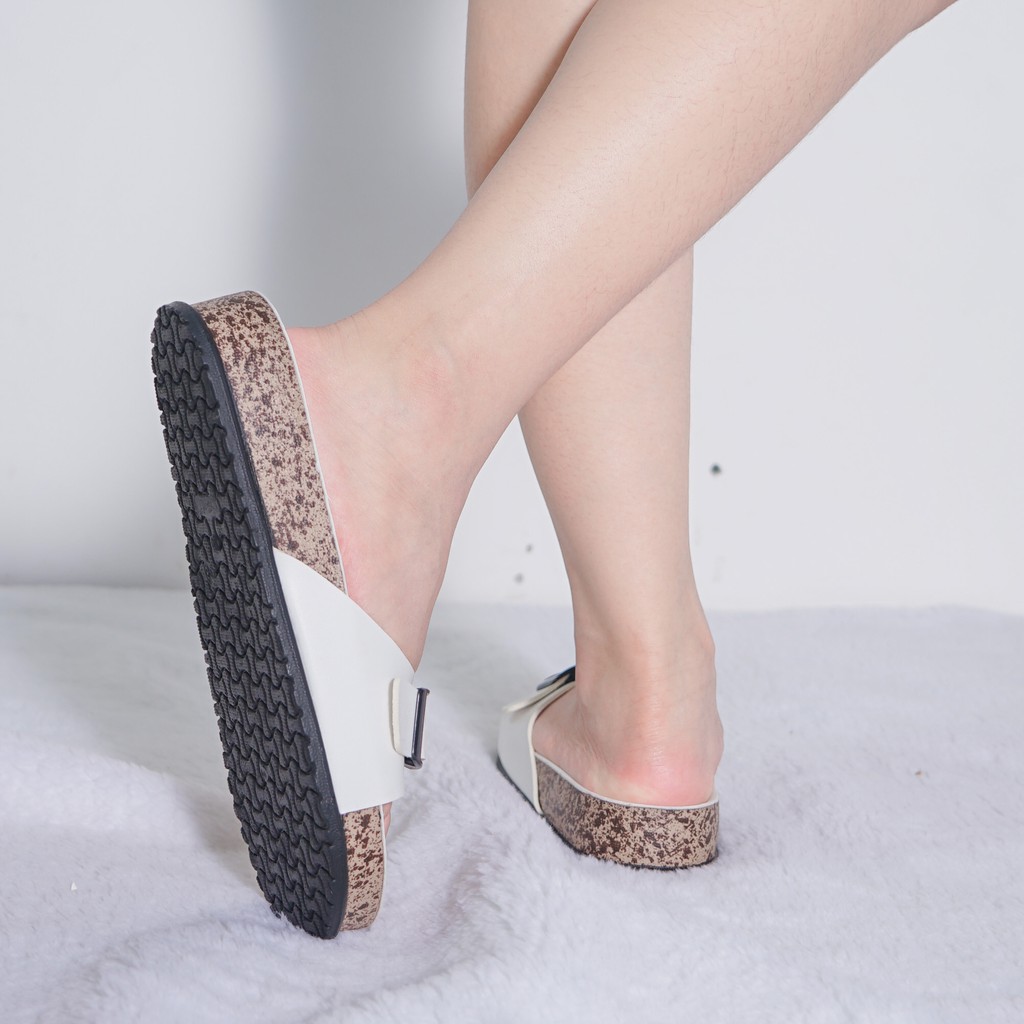 Image of Sara Sara BILLY Sandal wanita casual sandal slop kulit sol puyuh kekinian model birken single strap #6