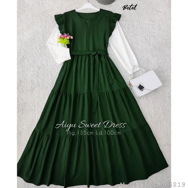 DRESS WANITA AIYU SWEET MOSCREPE