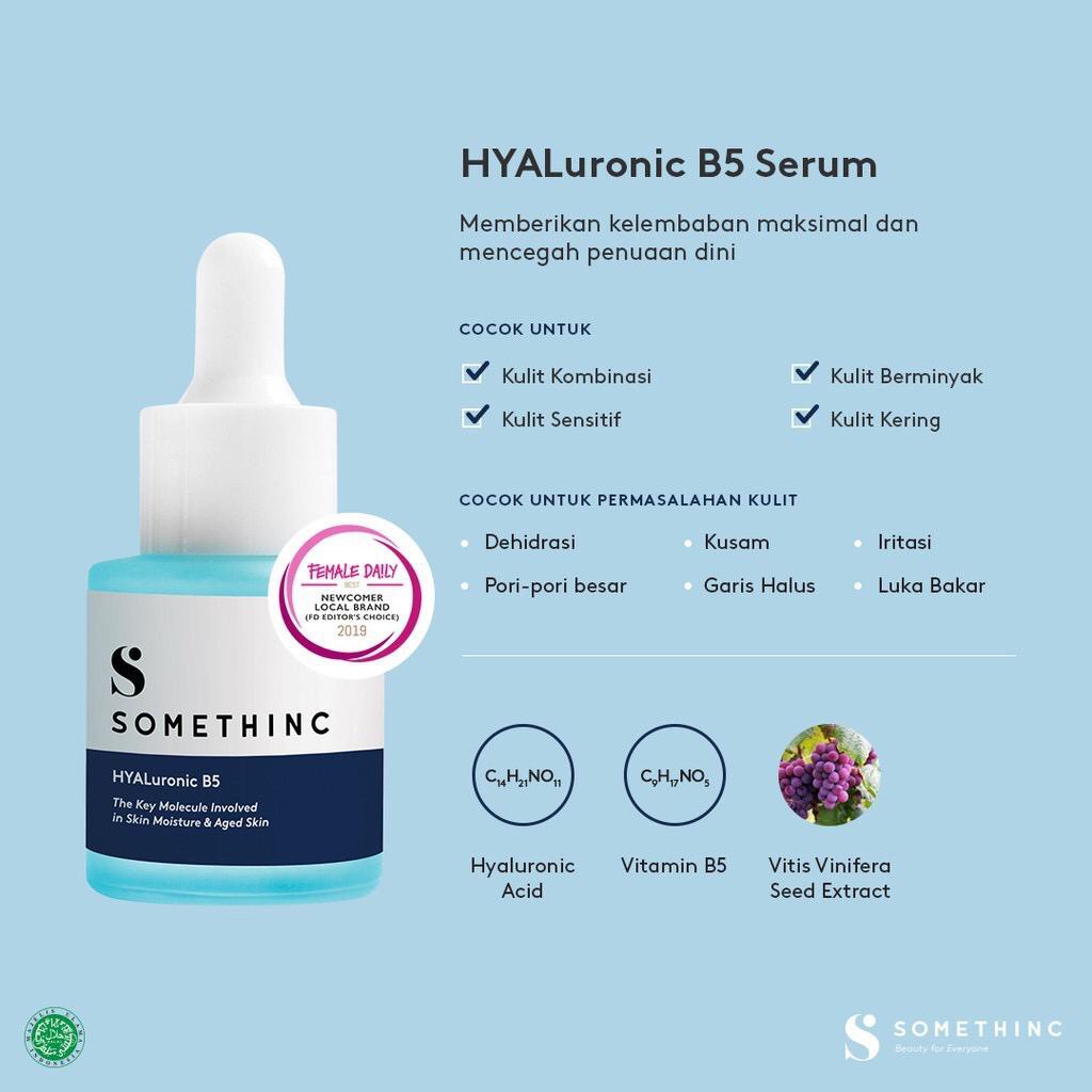 BPOM SOMETHINC HYALuronic9+ Advanced + B5 Serum Hyaluronic Menghidrasi Kulit Kering