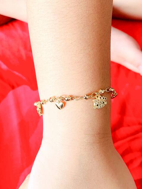 Gelang Anak Hellokitty Gold Xuping