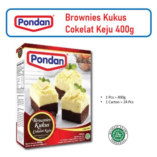 

Pondan Brown Kukus Coklat Keju 400g