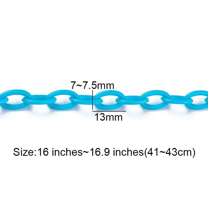 Rantai plastik akrilik warna warni DIY tali masker [tidak termasuk pengait, hanya rantai saja]