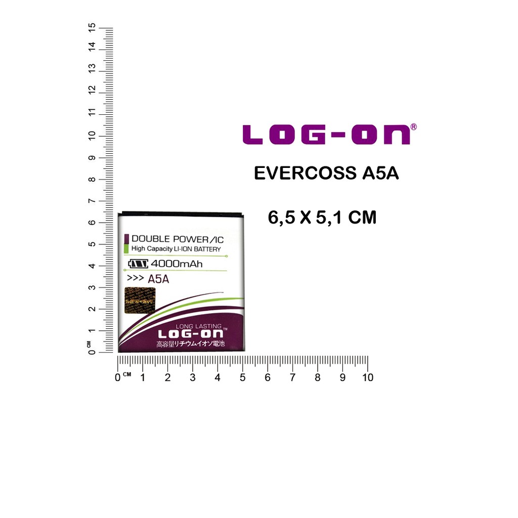 BATERAI EVERCOSS A5A - LOG ON DOUBLE POWER BATTERY BATRE