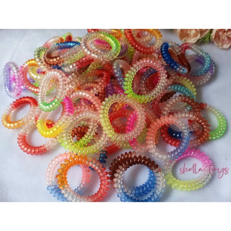 IKAT RAMBUT SPIRAL / KARET RAMBUT SPIRAL isi 10pcs