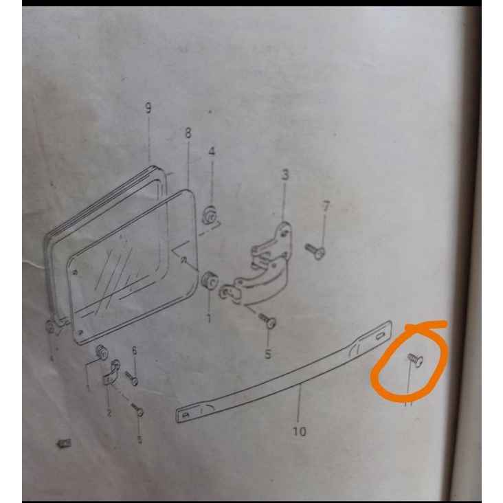 Baut Engsel  Kaca jendela Jimny, katana, Caribian Original SGP