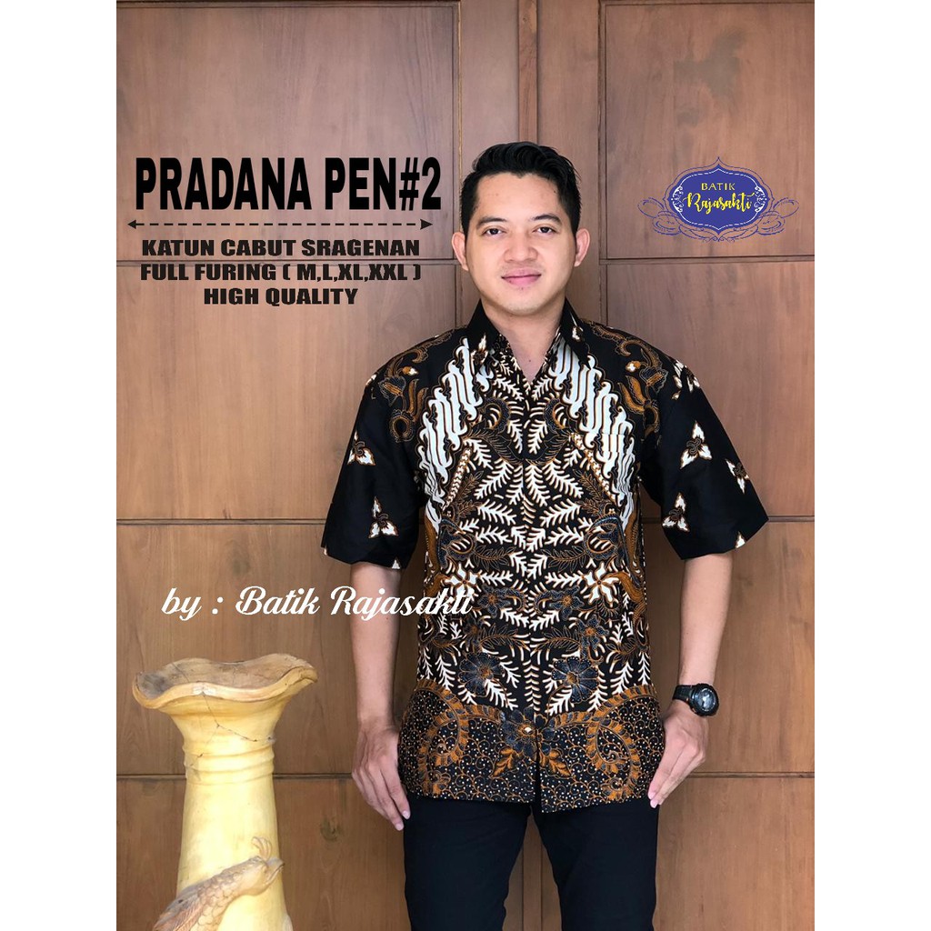 PRADANA 2 RAJASAKTI KEMEJA BATIK SOLO PRIA LENGAN PENDEK LAPIS FURING ATASAN BATIK PREMIUM MODERN KATUN HALUS BAHUWIRYA  BANAMITRA BANAMITRA PUTIH BANGSAWAN BAYU PUTRA BERLIAN BIRU BHARATAYUDA BIMASENA BIRENDRA BIRU INDAH BRAHMAKERTA BRAHMAKERTA MERAH BUD