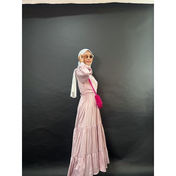 ARISHA DRESS / DRESS LEBARAN / DRES KONDANGAN / ARMANI SILK DRESS