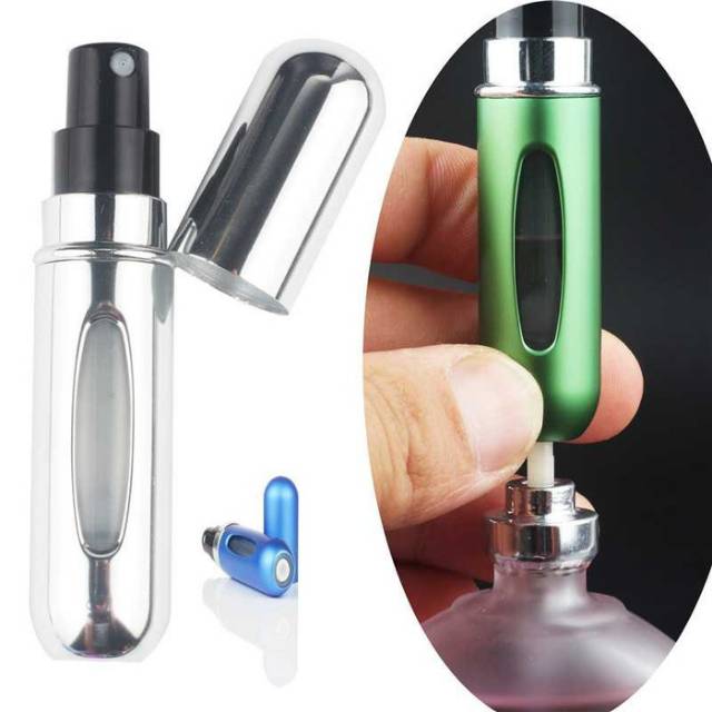 Botol Parfum Mini isi Ulang Kaca 5mili Spray Colok Auto Refill Atom Traveling