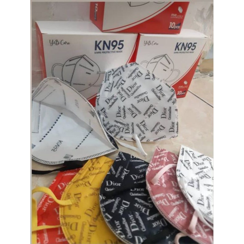 Masker KN95 Brand Fashion Dior isi 10pcs/Masker KN95 Murah