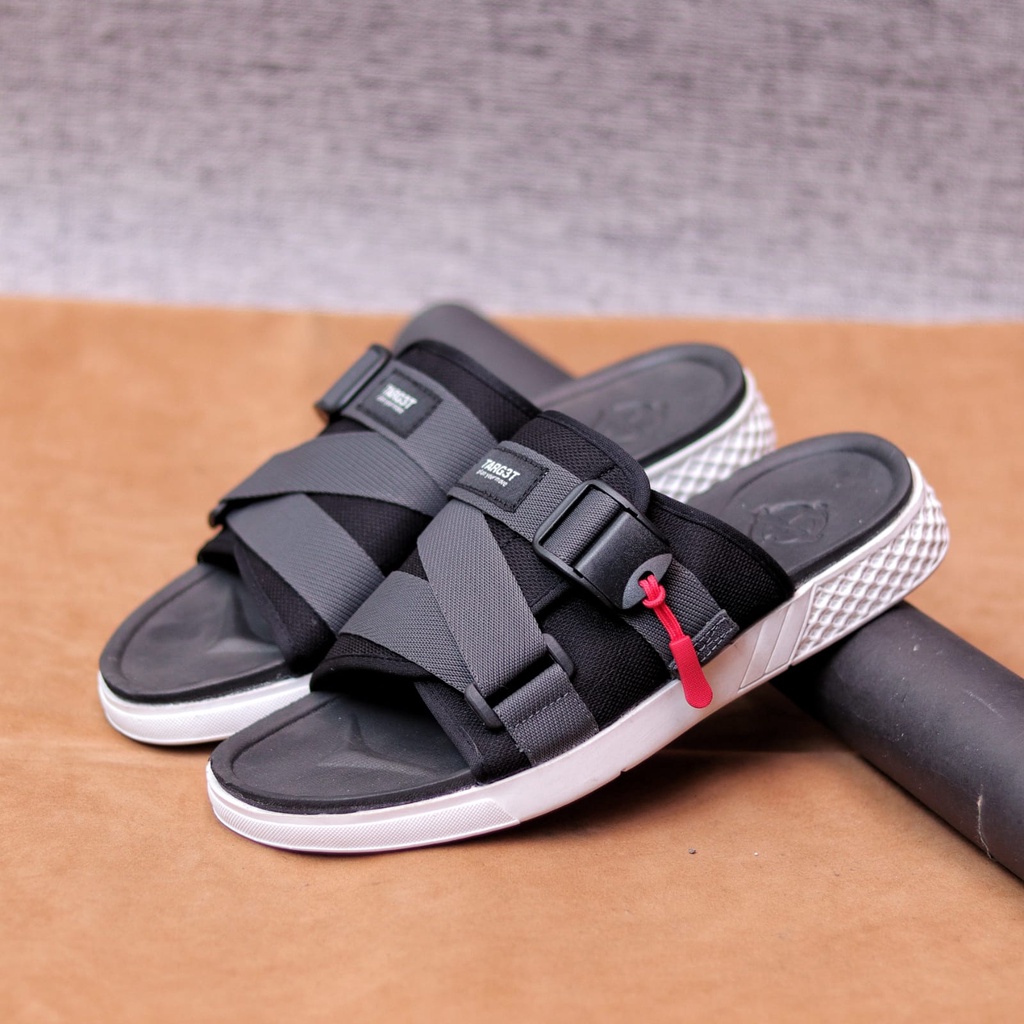 MOLK Sandal Kasual Slop Pria Sendal Slide Pria Hitam Original Distro Simple Trendy Kekinian