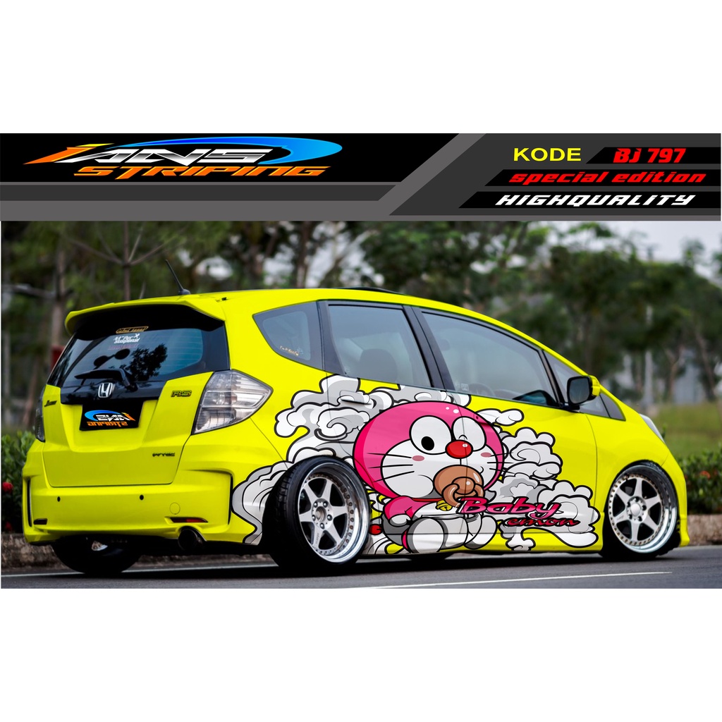 DECAL STICKER MOBIL HONDA BRIO / JAZZ RS / MOBILIO / AGYA / YARIS / ATOS / STICKER MOBIL