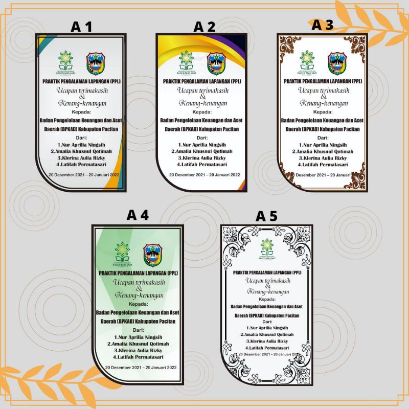 plakat kayu vandel kayu cinderamata ppl kkn hadiah kado wisuda graduation