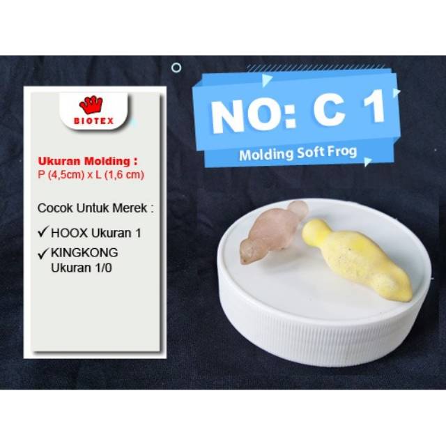 Molding Soft Frog BIOTEX Model C1 Bahan Resin