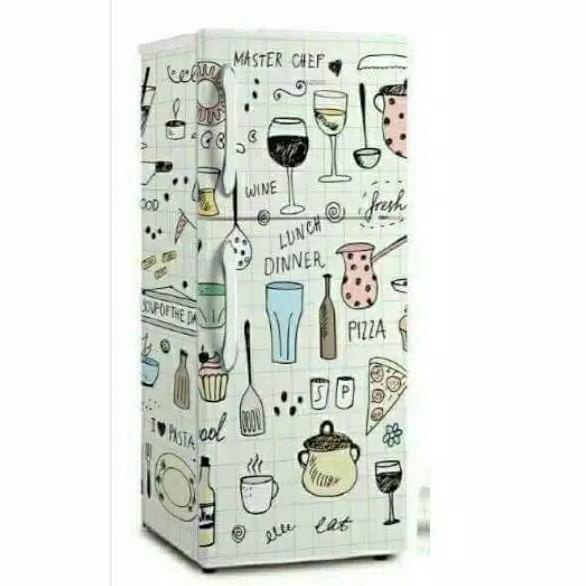 Bagus Dipakai.. Sticker kulkas 2 pintu full body motif master chef