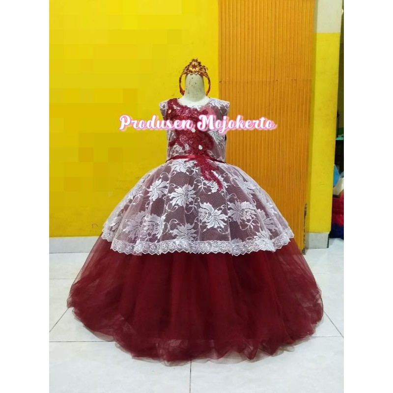 GAUN CANTIK  GAUN MEWAH  GAUN BROKAT