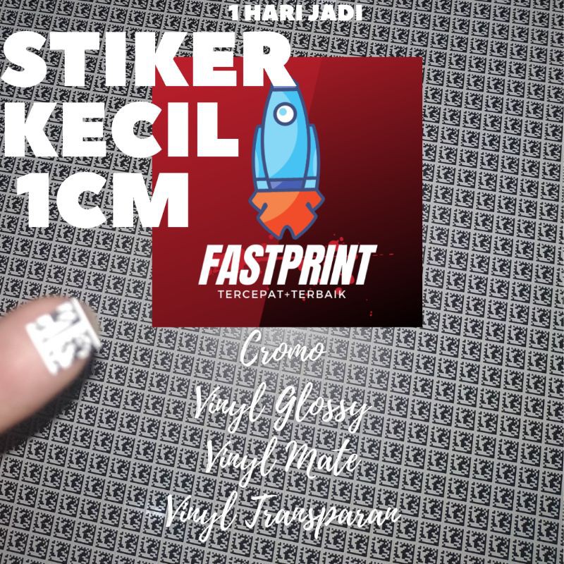 

cetak stiker label kemasan uk. kecil 1cm kebawah + cutting