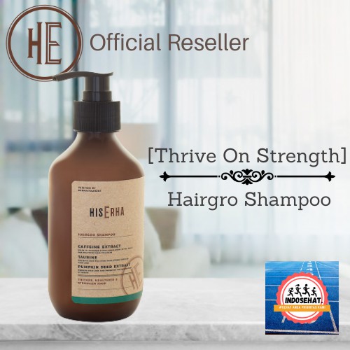 HIS ERHA HairGro Shampoo / Shampo Anti Rontok & Penumbuh Rambut Pria Botak 270 ml