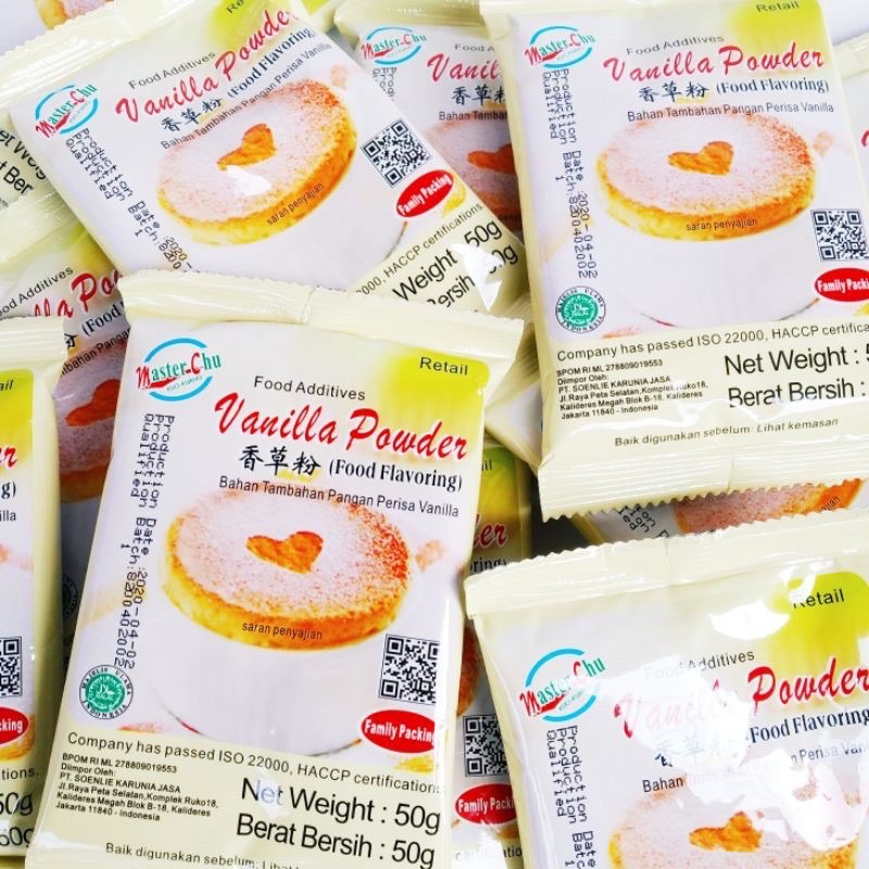 

MASTER CHU VANILLA POWDER 50G/ Vanili Bubuk/ Perisa Vanila