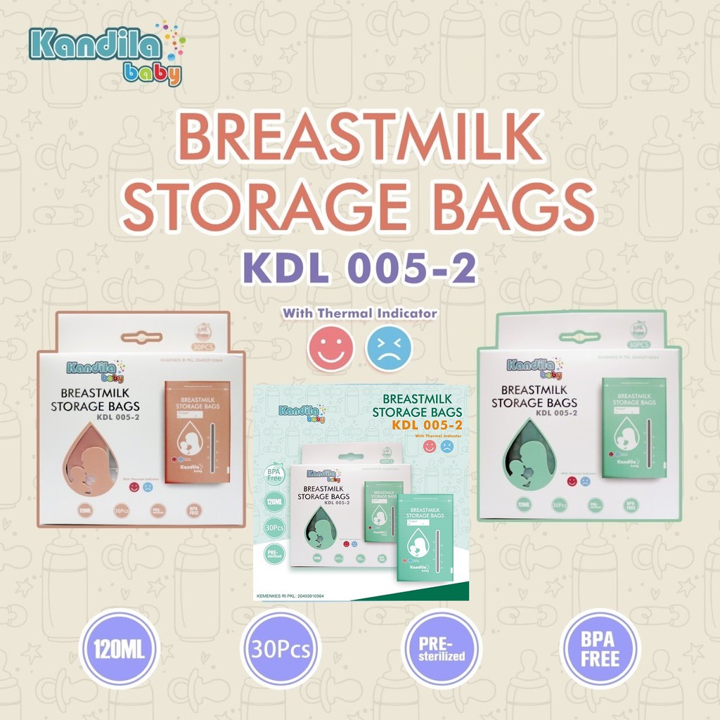 Kandila Breastmilk Storage Bags KDL 005-2 Kantong Asi Kandila 120 ml isi 30 pcs