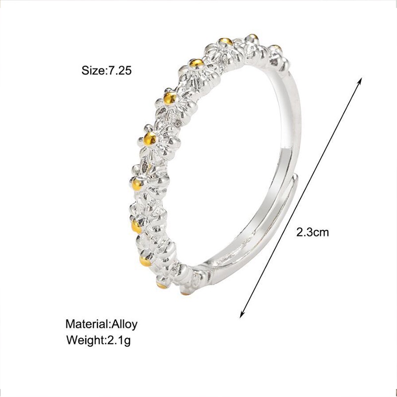 COD❤️Cincin Wanita Korea 2021 Baru Kreatif Sederhana Daisy Ring Fashion Temperamen Perhiasan Aksesoris-A.one
