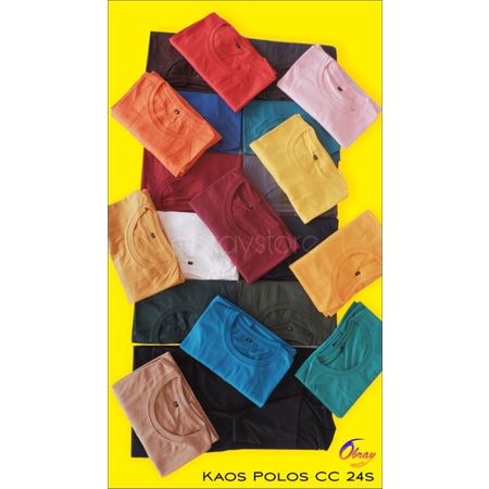 KAOS POLOS COTTON COMBED 24S [Tebal] LENGAN PENDEK Basic Tee Unisex OBRAYSTORE / T-shirt / Kaos Oblong / Baju Polos [Cewe Cowo]-5