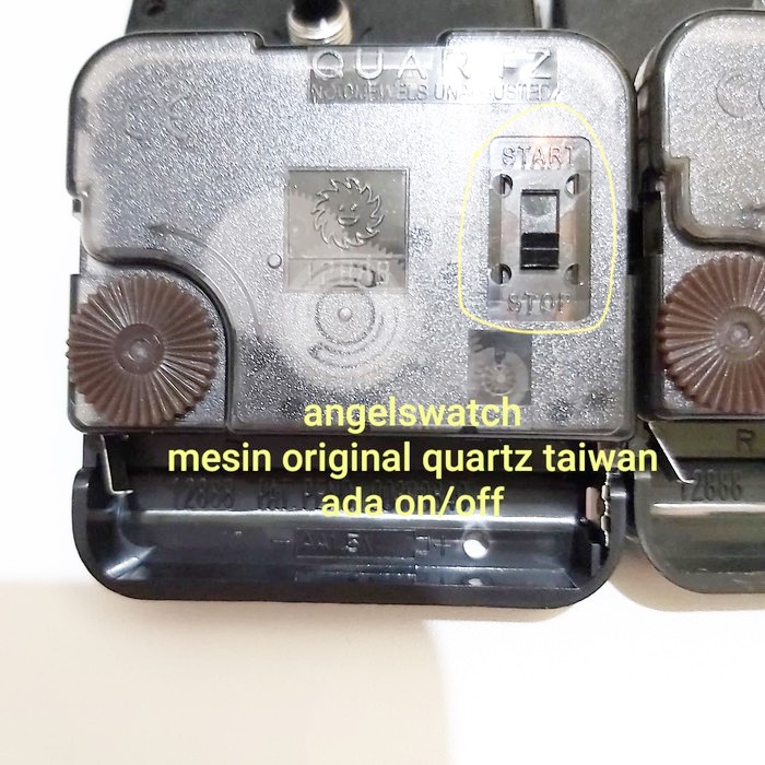 MESIN JAM DINDING QUARTZ 12888 14.6 MM ON/OFF ORIGINAL TAIWAN